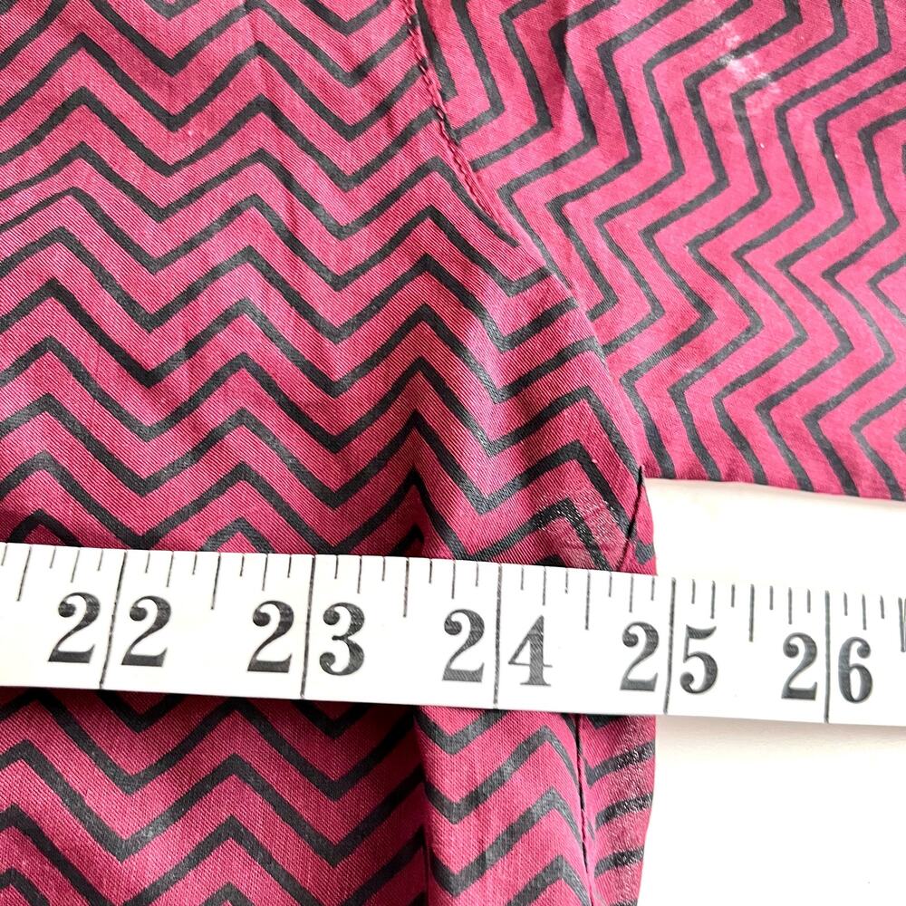 NWT Scotch & Soda Long Sleeve Button Up Semi Sheer Shirt Burgundy Black Small - Picture 8 of 12